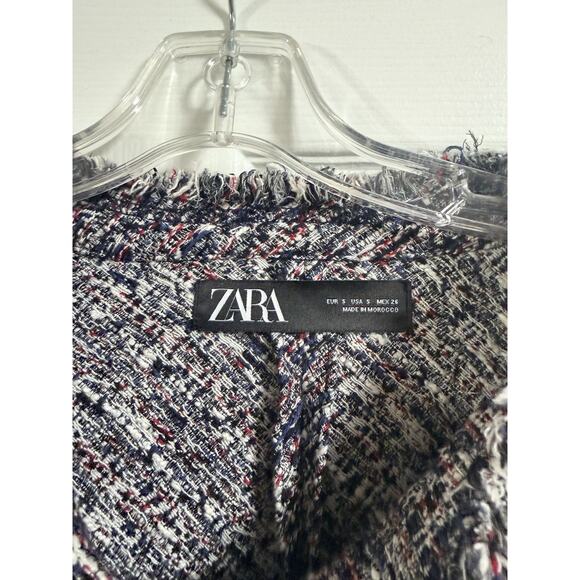 Zara Lightweight Multicolor tweed jacket- Size S - Picture 3 of 4